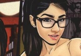 Mia Khalifa shows off with a man who is not her boyfriend in suggestive pose