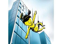 Girl apparently intoxicated falls into the void for a sale during a party in Colombia 1