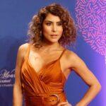 María León shows off her statuesque figure as "The girl in the blue bikini" Maria Leon