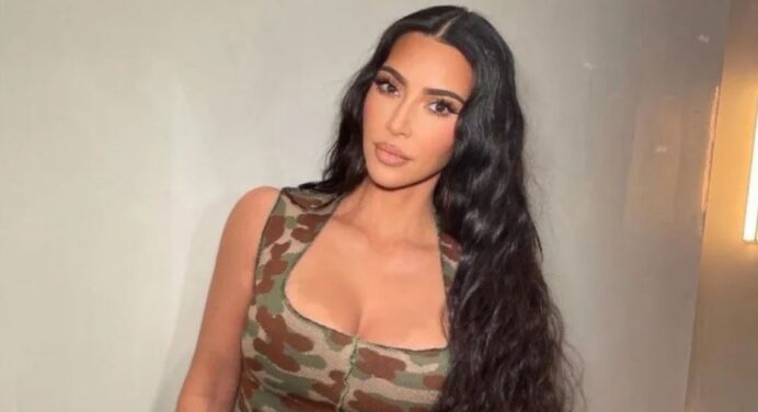 Kim Kardashian shows the teddy on social networks