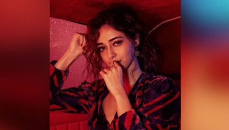 Ananya Pandey is looking very beautiful in this plunging neck velvet dress of 22 thousand, see pictures