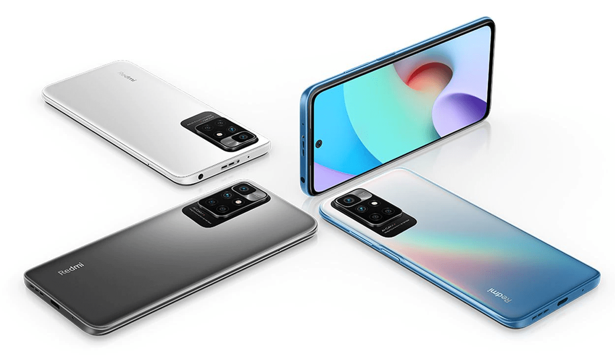 The Redmi 10 will be available in three different colors.