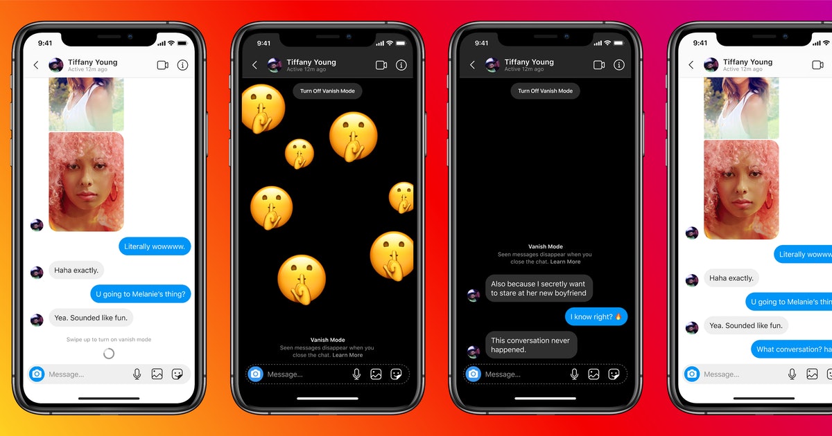 How do you activate the ephemeral mode on Instagram?