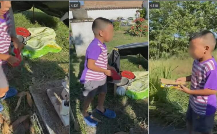 viral video of a boy living in a cemetery