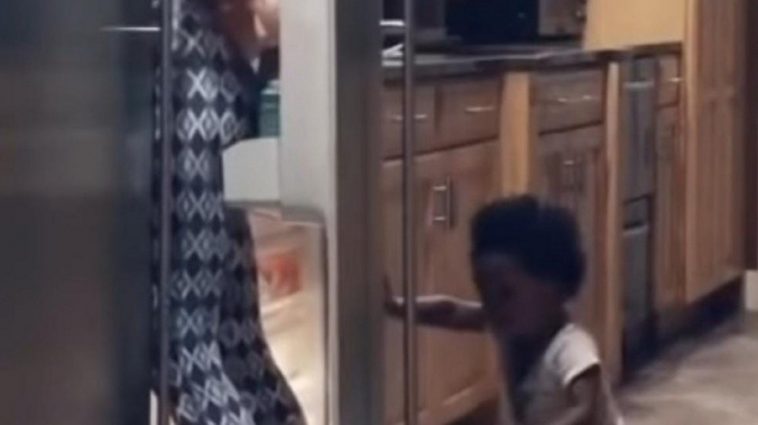 VIDEO GOES VIRAL: Baby nearly traps his mother in the refrigerator Baby nearly traps his mother in the refrigerator Instagram