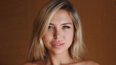 Natalia Garibotto Wears A Hot Pink Bikini To Show Off Her Slender Physique.