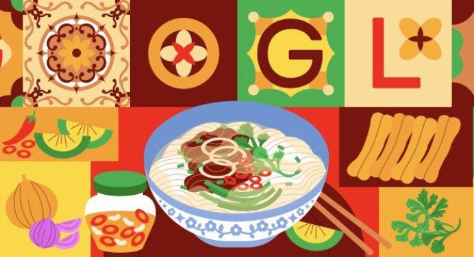With Doodle, Google pays honors to Vietnamese pho soup