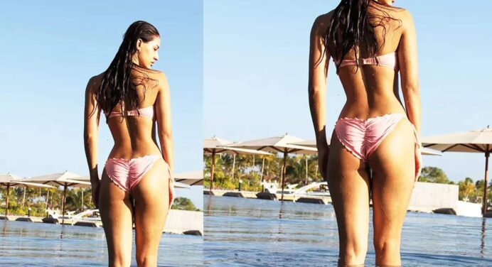 Disha Patani showing her toned physique in a pink bikini will entice you to visit the beach
