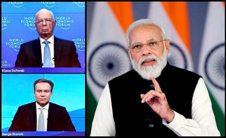 Prime Minister Narendra Modi delivers