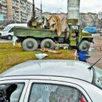 Bodies of Russian soldiers dressed in enemy uniforms lie in the streets of the capital.