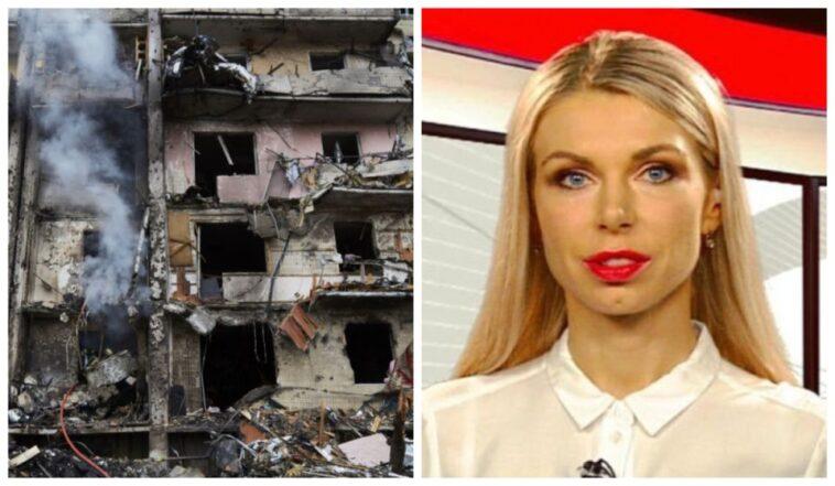 Journalist Olga Malchevska learned on live broadcast that her house was destroyed.