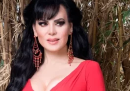 MARIBEL GUARDIA IN A RED DRESS DEMONSTRATES BEAUTY AND ENERGY