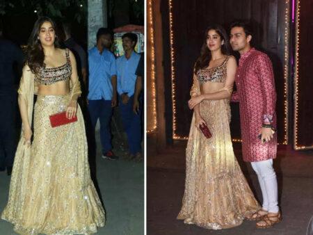 Jhanvi Kapoor entered the uncle's party wearing a blouse with a deep neckline, the news of the affair of both of them flew away. Jhanvi Kapoor entered the uncle's party wearing a blouse with a deep neckline, the news of the affair of both of them flew away.