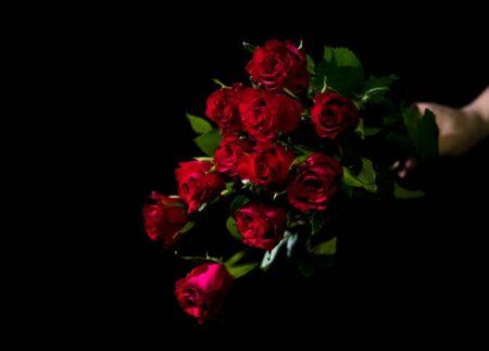 Valentine Week List 2022: Rose Day to Kiss Day, here is the complete valentine's week calendar person holds bouquet of red roses