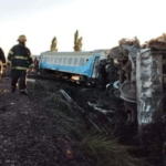 A train derailed in Olavarria 2
