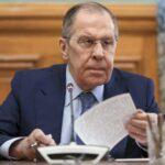 In the image the Russian Foreign Minister Sergei Lavrov