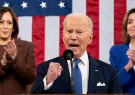 Joe Biden addressed the Ukraine invasion at the start of his first official State of the Union address to the US Congress.