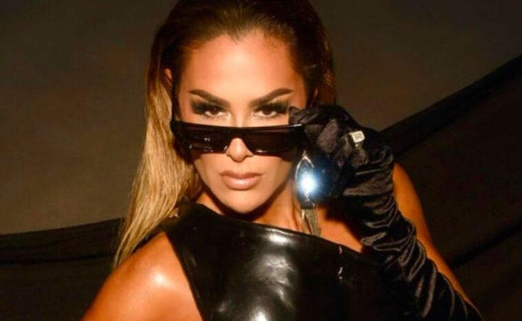 Ninel Conde is careless and her implants almost come out on stage