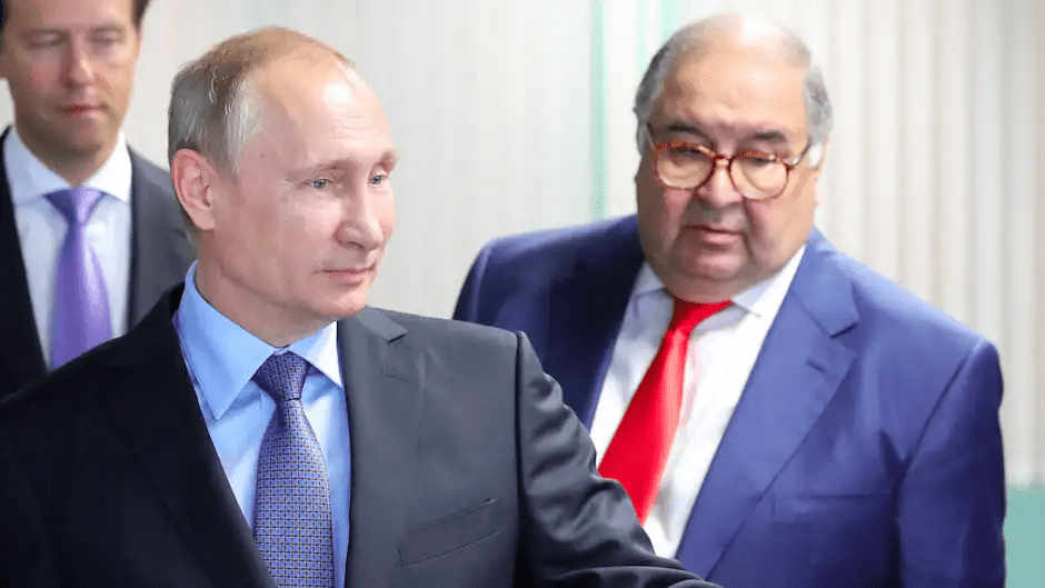 Vladimir Putin and Alisher Usmanov