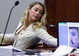 Actress Amber Heard in the courtroom.