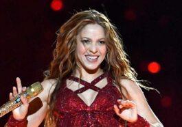 Shakira onstage during the Pepsi Super Bowl LIV halftime show at Hard Rock Stadium on February 02 2020 in Miami Florida.