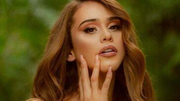 Yanet Garcia breaks all the rules with her metallic blue swimsuit