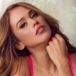 Yanet Garcia shows off her tremendous curves with a photo in a thread swimsuit