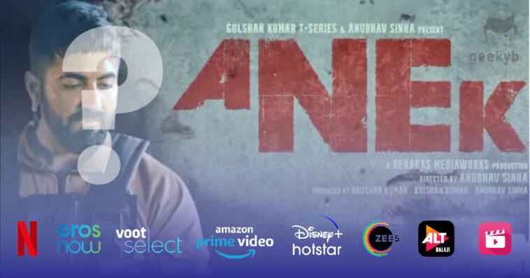 Anek OTT Release: When and where can you watch the Ayushmann Khurrana-starrer? Anek OTT Release date 2