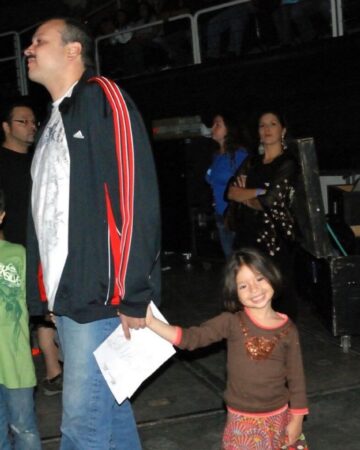 Angela as a child with her father. Source Instagram @angela_aguilar