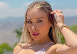 Daniella Chavez opens her leg and shows everything that her fans love