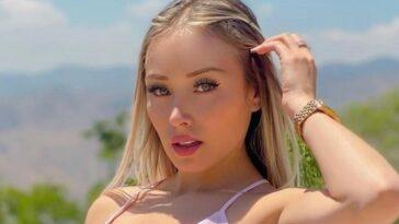 Daniella Chavez opens her leg and shows everything that her fans love