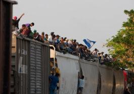 Five migrants found dead inside a train car at the border scaled