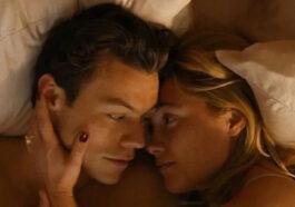 Harry Styles and Florence Pugh in the movie Dont Worry Darling