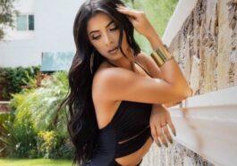 Kimberly Flores shows off her perfect princess complexion