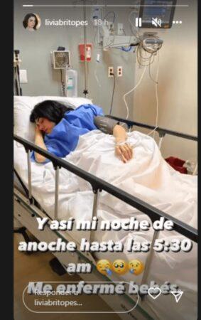 Livia Brito is hospitalized in an emergency and shares a photo from the stretcher