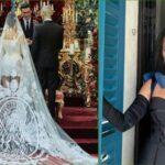 The couple married in Italy and true to their custom the link was full of controversy over the influencers wedding dress