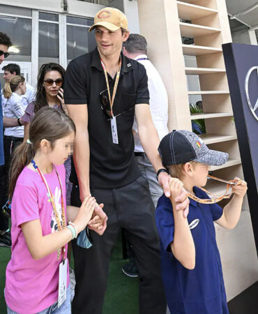 How old! The children of Ashton Kutcher and Milan Kunis, protagonists of Formula 1 in Miami