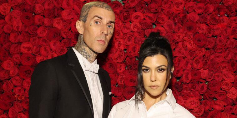 Kourtney Kardashian and other celebrities who married in non-traditional dresses travis barker kourtney kardashian lc main 220516 b717cb