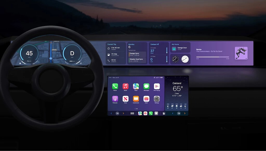 Apple WWDC 2022: CarPlay changes completely to adapt to giant screens and show more information, such as autonomy or internal temperature CarPlay is renewed with changes as big as those of the lock screen