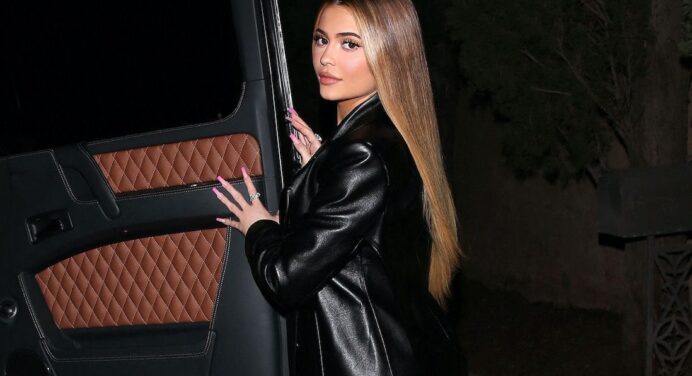 Pretty in pink, Kylie Jenner appears to be amorous. The design of Alexander Wang