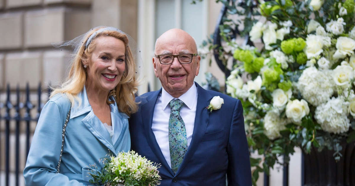 Rupert Murdoch and Jerry Hall