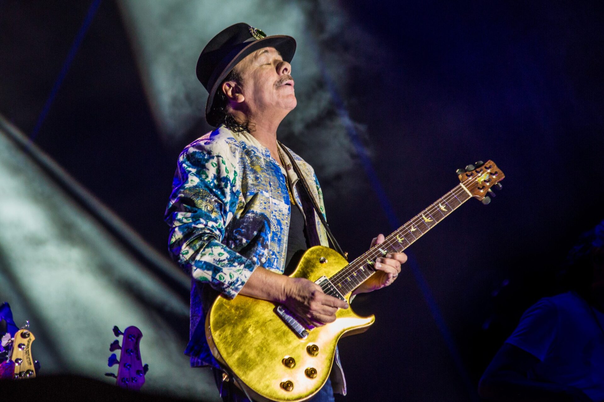 Fear for Rockstar Carlos Santana, collapses on stage during a concert Carlos Santana