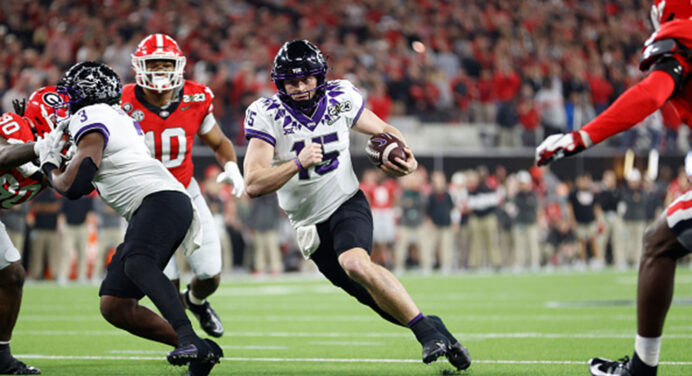 Georgia hammering TCU at halftime of national championship