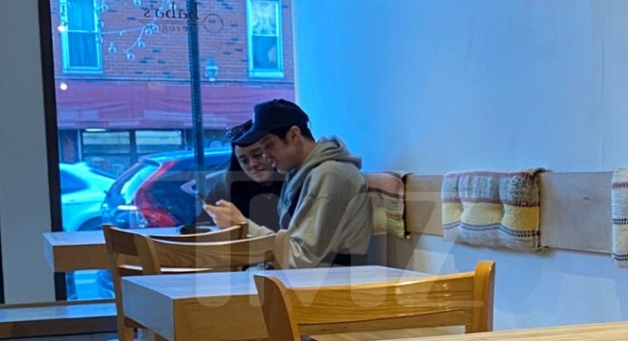 Pete Davidson, Chase Sui All Snuggled UP . PDA While Waiting For Food