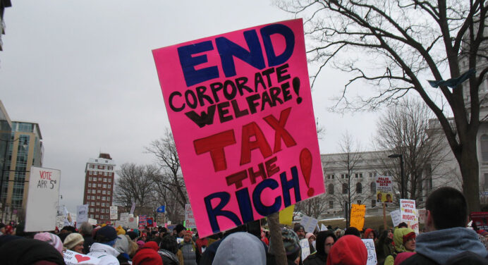 Tax the rich”, lest it end up being “Eat the rich”