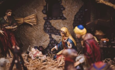 The Nativity figurine closeup photography
