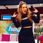 Galilea Montijo looks stunning in jeans and a black crop top in profile Galilea Montij