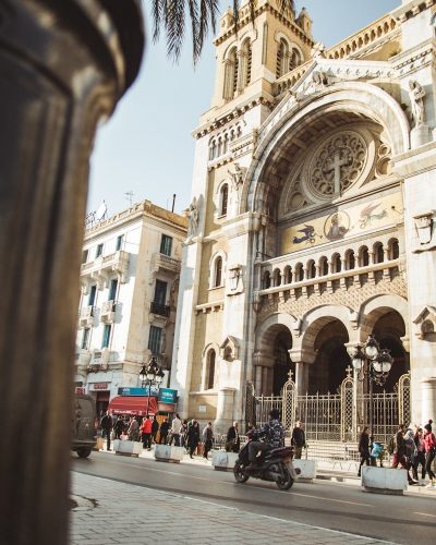 Cathedral of Saint Vincent de Paul, Tunis Tunisia during daylight